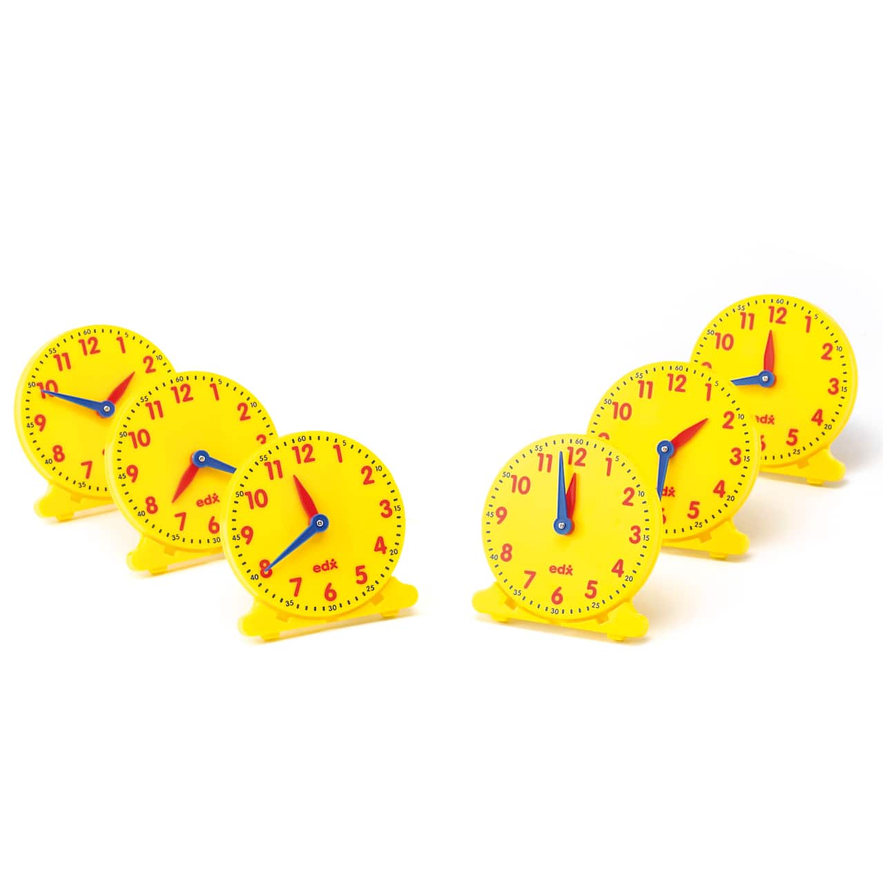 Learning Advantage™ Geared 12 Hour Time Clock, 6ct.
